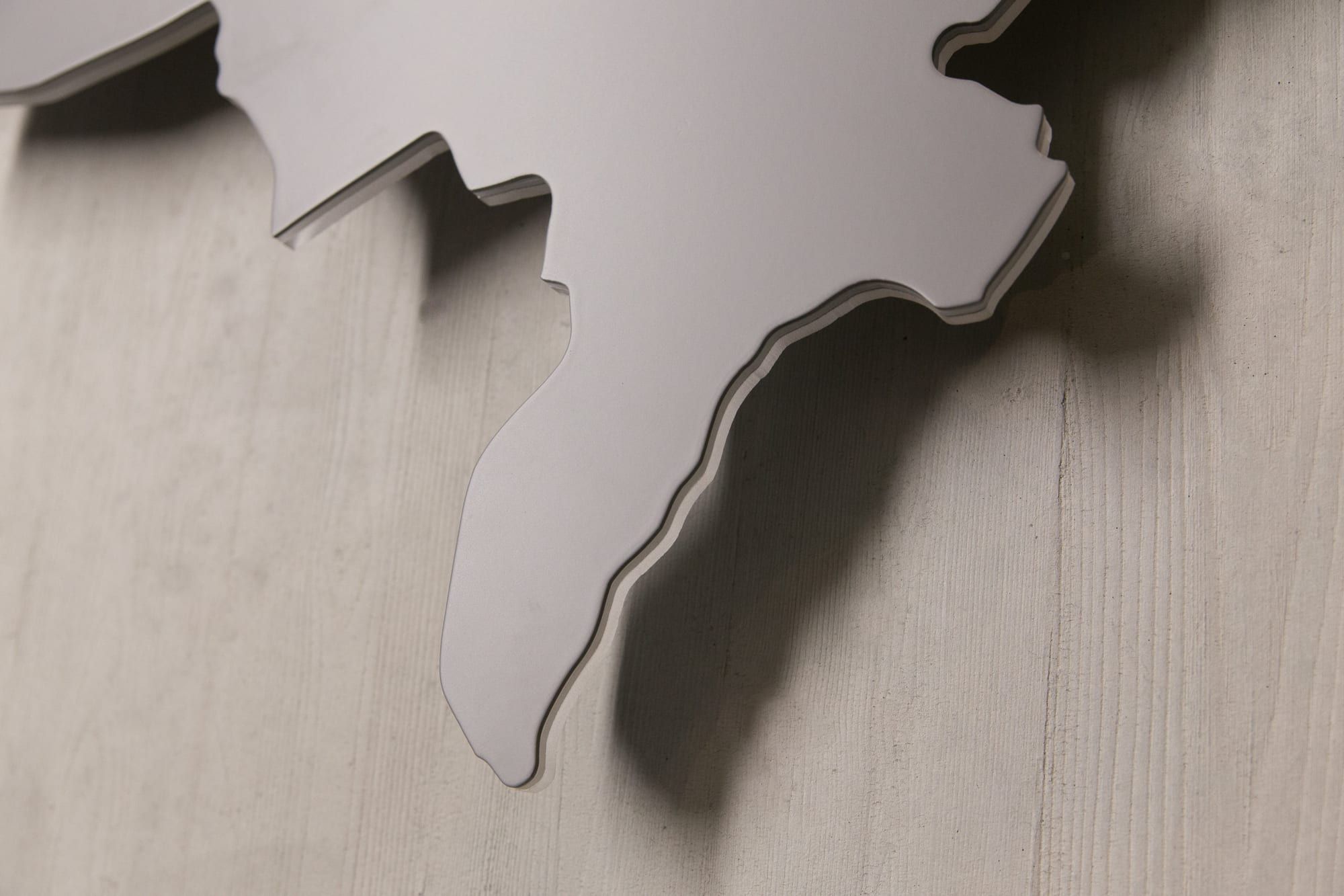 Detail der Wandkarte, Kante mit Schattenfuge
